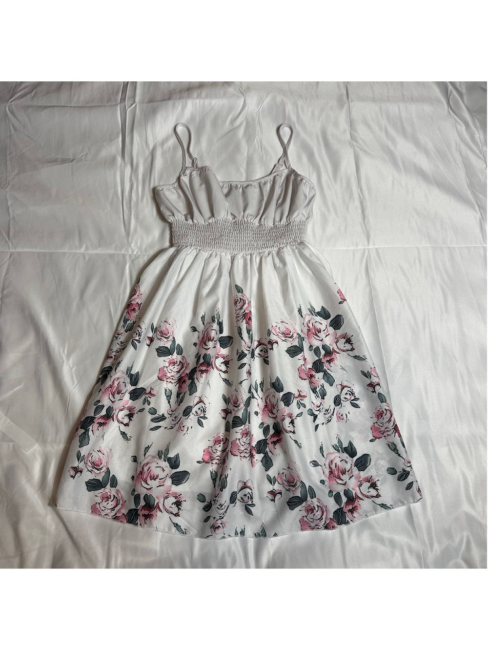 Women's Niay White Pink Floral Mini Dress S